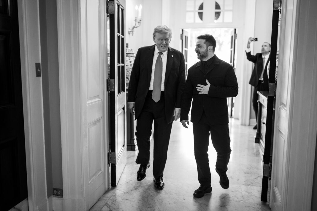 Trump in zelenski v Beli hiši