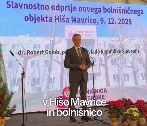 Robert Golob na odprtju prizidka otroške bolnišnice