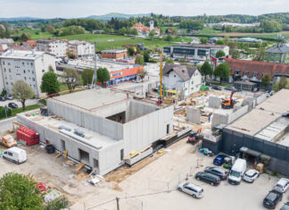 Napredek gradnje kulturnega centra v Ivančni Gorici blizu cilja